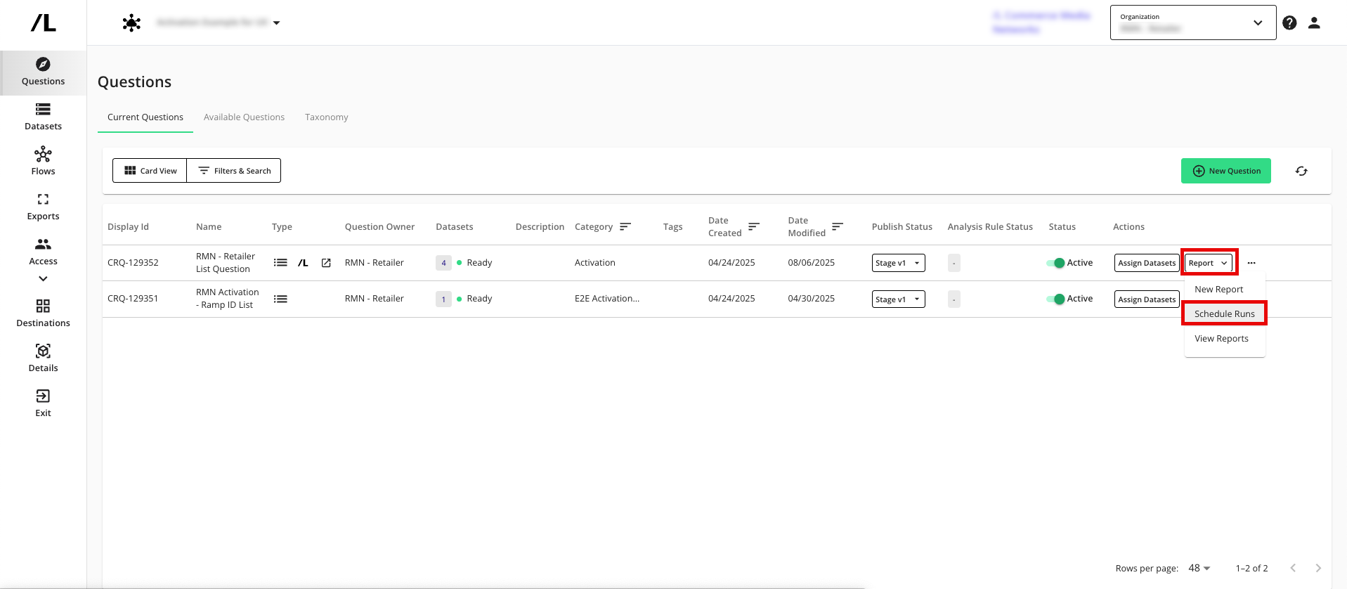 C-Activate_Clean_Room_Data-Schedule_Runs_menu_selection.png