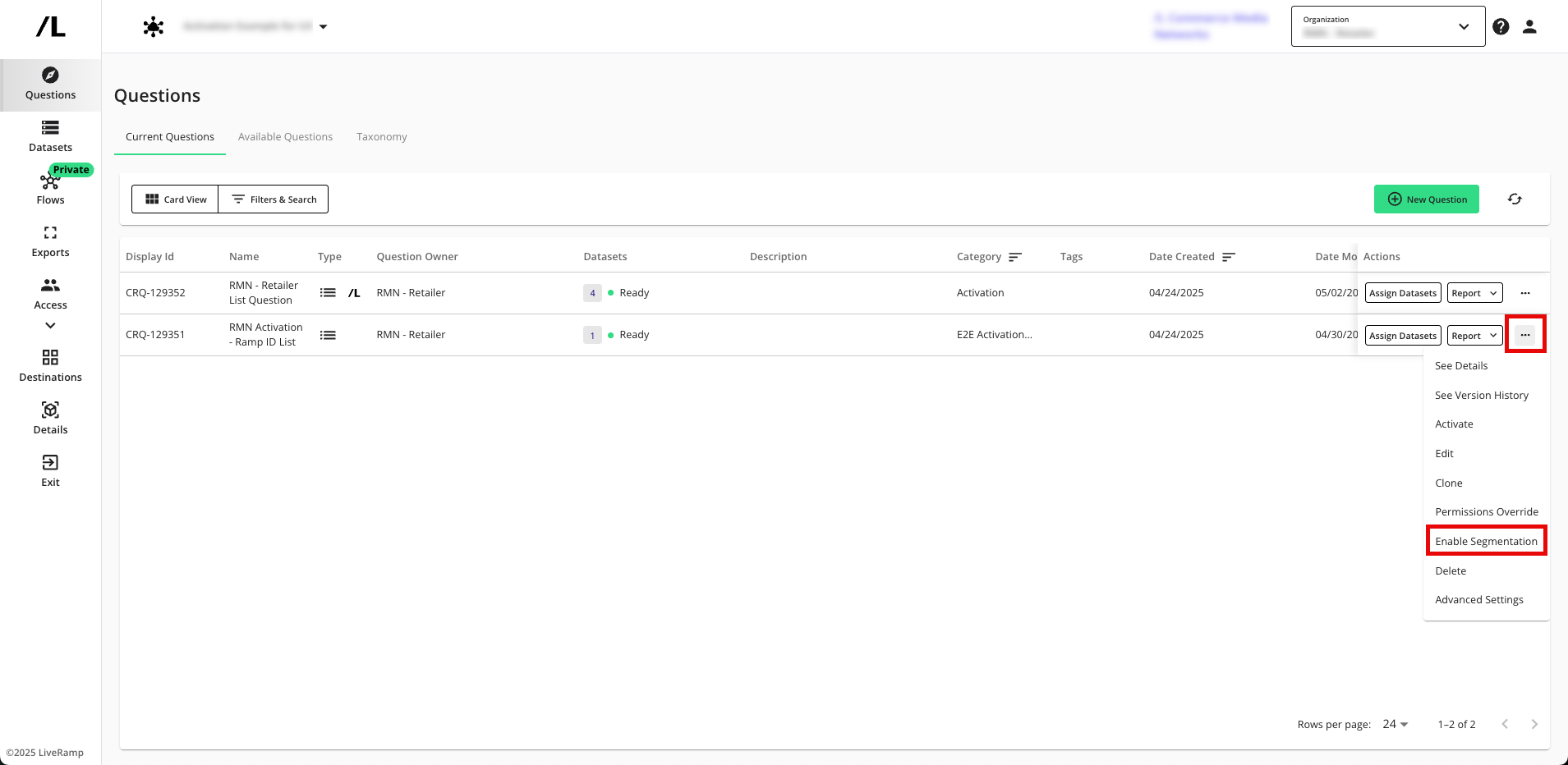 LCR-Activate_Data_from_Clean_Room-Enable_Segmentation_menu_selection.png