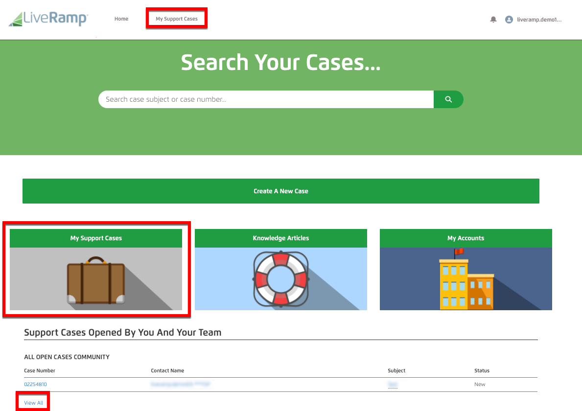 TSP-Using_the_Technical_Support_Portal-View_Cases_view_cases_buttons